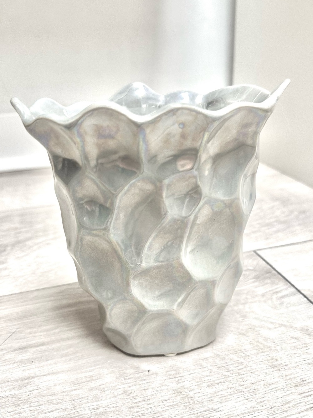 Canfloyd Iridescent Honeycomb Ceramic Vase